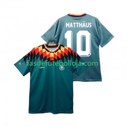 Camisola 2º Equipamento Seleção Alemã MATTHAUS 10 1994 Manga Curta Retro ,Homem