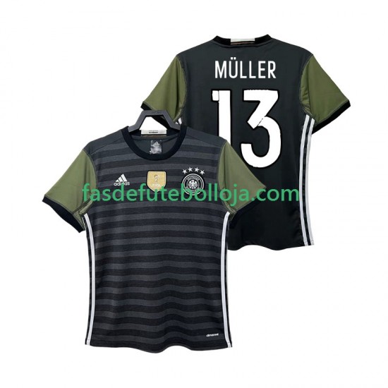 Camisola 2º Equipamento Seleção Alemã MULLER 13 2016 Manga Curta Retro ,Homem
