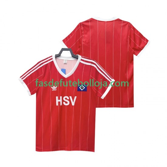 Camisola 2º Equipamento Hamburger SV 1983 1984 Manga Curta Retro ,Homem