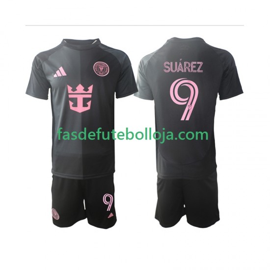 Camisola 2º Equipamento Inter Miami Luis Suarez 9 2025 Manga Curta ,Criança