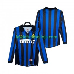 Camisola 1º Equipamento Inter de Milão 1998 1999 Manga Comprida Retro ,Homem