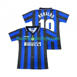 Camisola 1º Equipamento Inter de Milão Ronaldo 10 1997 1998 Manga Curta Retro ,Homem