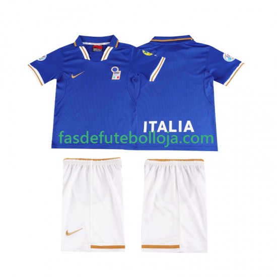 Camisola 1º Equipamento Seleção Italiana 1996 Manga Curta Retro ,Criança