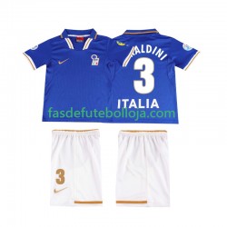 Camisola 1º Equipamento Seleção Italiana MALDINI 3 1996 Manga Curta Retro ,Criança
