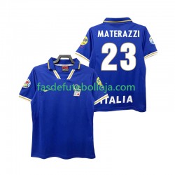 Camisola 1º Equipamento Seleção Italiana MATERAZZI 23 1996 Manga Curta Retro ,Homem
