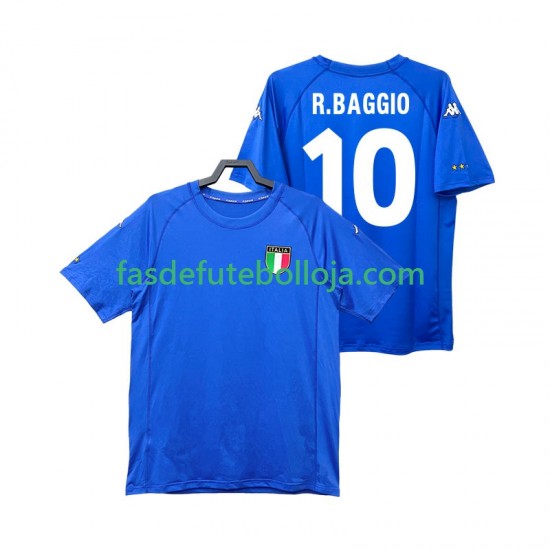 Camisola 1º Equipamento Seleção Italiana Roberto Baggio 10 2000 Manga Curta Retro ,Homem