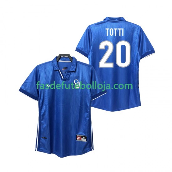 Camisola 1º Equipamento Seleção Italiana Totti 20 1998 Manga Curta Retro ,Homem