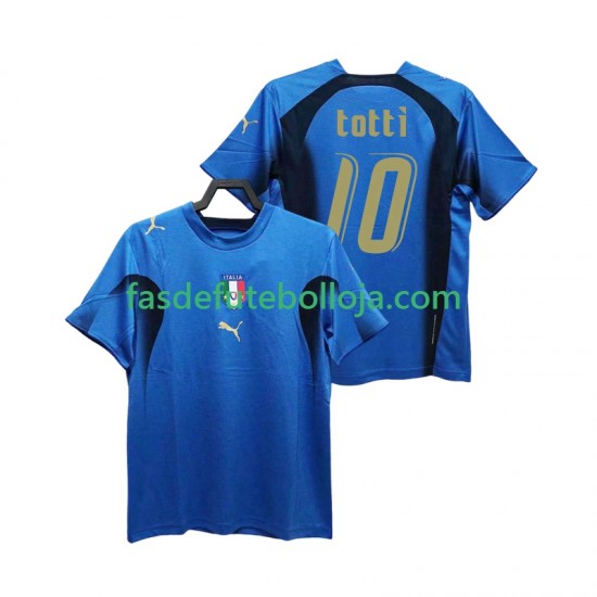 Camisola 1º Equipamento Seleção Italiana Totti 20 2006 Manga Curta Retro ,Homem
