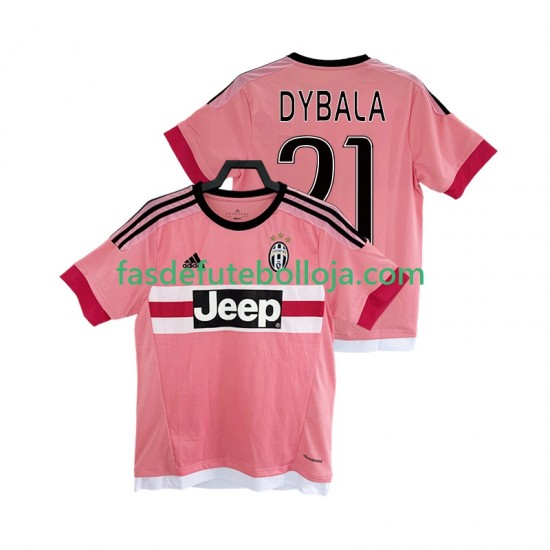 Camisola 2º Equipamento Juventus DYBALA 21 2016 2017 Manga Curta Retro ,Homem