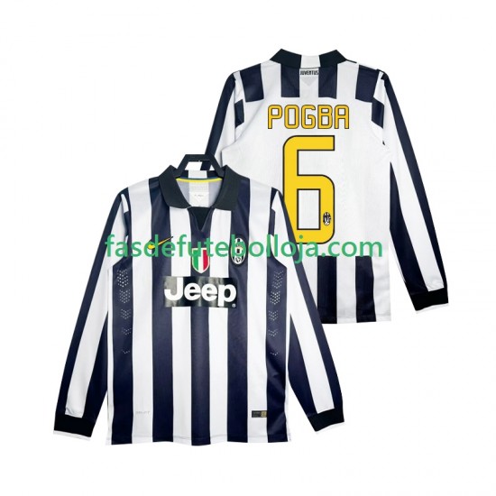 Camisola 1º Equipamento Juventus Pogba 6 2014 2015 Manga Comprida Retro ,Homem