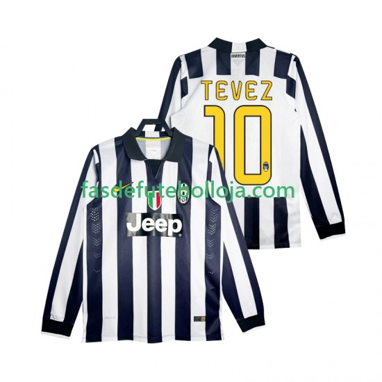 Camisola 1º Equipamento Juventus TEVEZ 10 2014 2015 Manga Comprida Retro ,Homem
