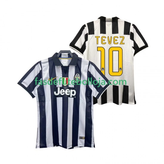 Camisola 1º Equipamento Juventus TEVEZ 10 2014 2015 Manga Curta Retro ,Homem