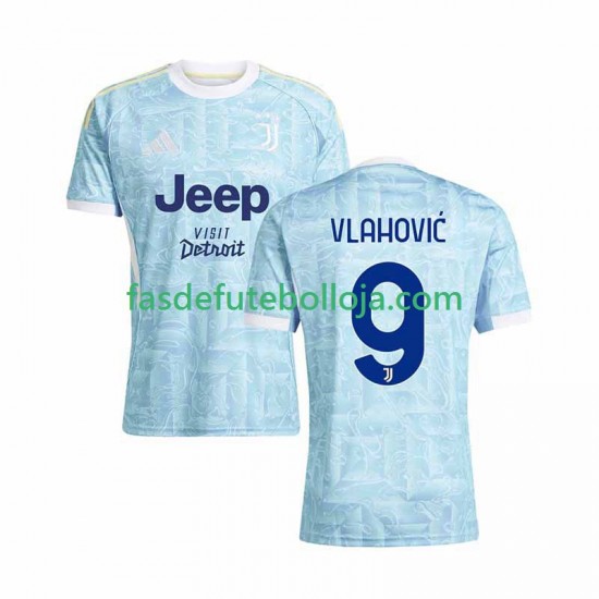 Camisola 2º Equipamento Juventus Vlahovic 9 2025-2026 Manga Curta ,Homem