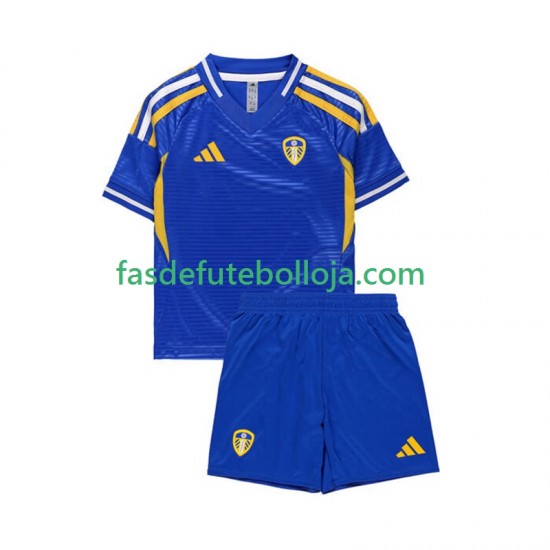 Camisola 2º Equipamento Leeds United 2025-2026 Manga Curta ,Criança