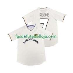 Camisola 1º Equipamento Leeds United KEANE 7 2000 2001 Manga Curta Retro ,Homem