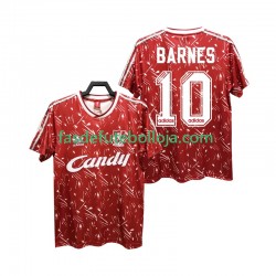 Camisola 1º Equipamento Liverpool BARNES 10 1989 1991 Manga Curta Retro ,Homem