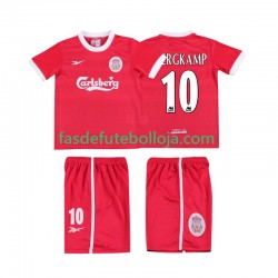Camisola 1º Equipamento Liverpool BERGKAMP 10 LWP 1997 1998 Manga Curta Retro ,Criança