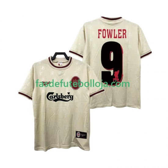Camisola 2º Equipamento Liverpool FOWLER 9 1996 1997 Manga Curta Retro ,Homem