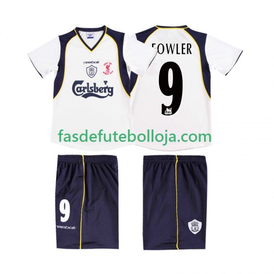 Camisola 2º Equipamento Liverpool FOWLER 9 LWP 2001 2002 Manga Curta Retro ,Homem
