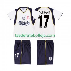 Camisola 2º Equipamento Liverpool GERRARD 17 LWP 2001 2002 Manga Curta Retro ,Homem