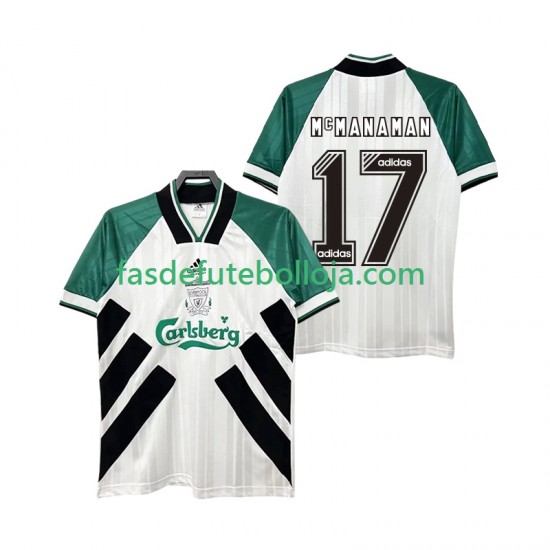 Camisola 2º Equipamento Liverpool MCMANAMAN 17 1993 1995 Manga Curta Retro ,Homem