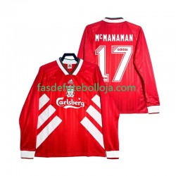 Camisola 1º Equipamento Liverpool MCMANAMAN 17 1993 1995 Manga Comprida Retro ,Homem