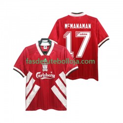 Camisola 1º Equipamento Liverpool MCMANAMAN 17 1993 1995 Manga Curta Retro ,Homem