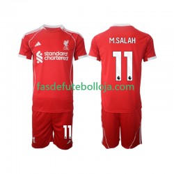 Camisola 1º Equipamento Liverpool Mohamed Salah 11 2025-2026 Manga Curta ,Criança