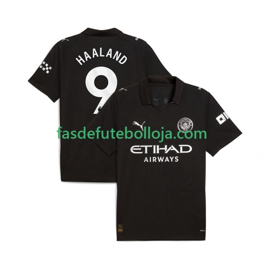Camisola 2º Equipamento Manchester City Erling Haaland 9 2025-2026 Manga Curta ,Homem