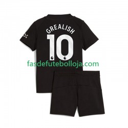 Camisola 2º Equipamento Manchester City Jack Grealish 10 2025-2026 Manga Curta ,Criança