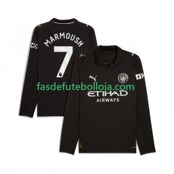 Camisola 2º Equipamento Manchester City Omar Marmoush 7 2025-2026 Manga Comprida ,Homem