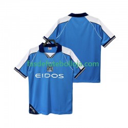 Camisola 1º Equipamento Manchester City 2001 1999 Manga Curta Retro ,Homem