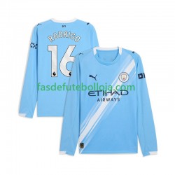 Camisola 1º Equipamento Manchester City Rodrigo Hernandez 16 2025-2026 Manga Comprida ,Homem