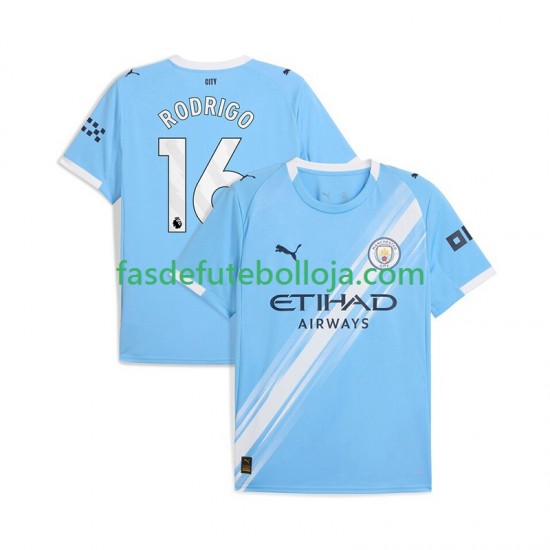 Camisola 1º Equipamento Manchester City Rodrigo Hernandez 16 2025-2026 Manga Curta ,Homem