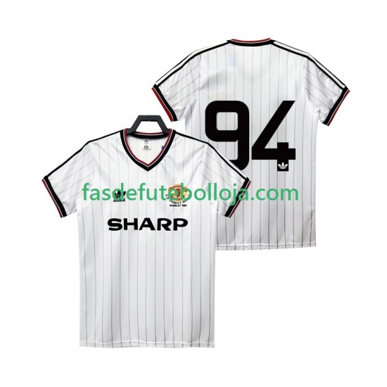Camisola 2º Equipamento Manchester United 94 1983 1984 Manga Curta Retro ,Homem