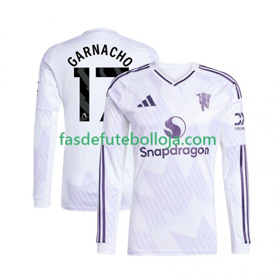 Camisola 2º Equipamento Manchester United Alejandro Garnacho 17 2025-2026 Manga Comprida ,Homem