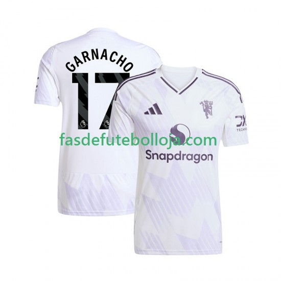 Camisola 2º Equipamento Manchester United Alejandro Garnacho 17 2025-2026 Manga Curta ,Homem