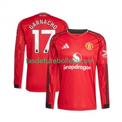 Camisola 1º Equipamento Manchester United Alejandro Garnacho 17 2025-2026 Manga Comprida ,Homem