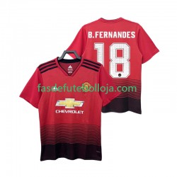 Camisola 1º Equipamento Manchester United B.FERNANDES 18 2018 2019 Manga Curta Retro ,Homem