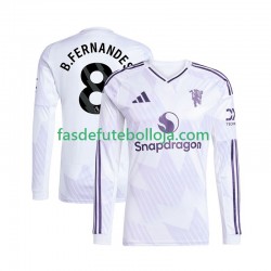 Camisola 2º Equipamento Manchester United Bruno Fernandes 8 2025-2026 Manga Comprida ,Homem