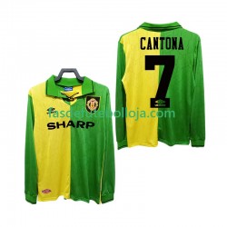 Camisola 2º Equipamento Manchester United CANTONA 7 1992 1994 Manga Comprida Retro ,Homem