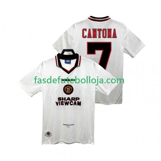 Camisola 2º Equipamento Manchester United CANTONA 7 1996 1997 Manga Curta Retro ,Homem