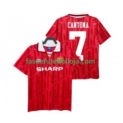 Camisola 1º Equipamento Manchester United CANTONA 7 1992 1994 Manga Curta Retro ,Homem