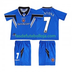 Camisola 3º Equipamento Manchester United CONTONA 7 1996 1998 Manga Curta Retro ,Criança