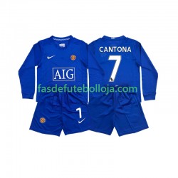 Camisola 3º Equipamento Manchester United CONTONA 7 2009 2008 Manga Comprida Retro ,Criança