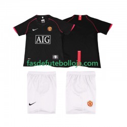 Camisola 2º Equipamento Manchester United 2007 2008 Manga Curta Retro ,Criança