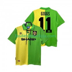 Camisola 2º Equipamento Manchester United GIGGS 11 1992 1994 Manga Curta Retro ,Homem