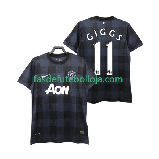 Camisola 2º Equipamento Manchester United GIGGS 11 2013 2014 Manga Curta Retro ,Homem