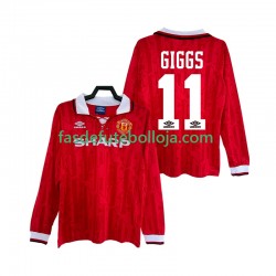 Camisola 1º Equipamento Manchester United GIGGS 11 1992 1994 Manga Comprida Retro ,Homem