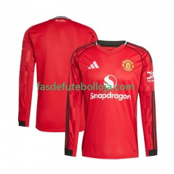 Camisola 1º Equipamento Manchester United 2025-2026 Manga Comprida ,Homem